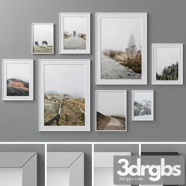 Photo Frames Set 105 3D Model Download