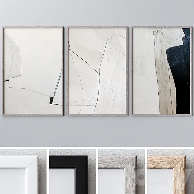 Photo Frames Set 1142 3D Model