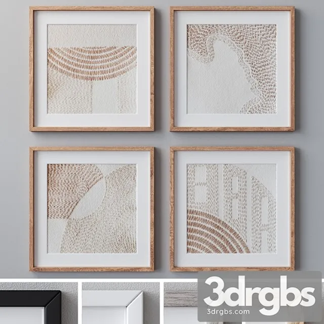 Photo Frames Set 1216 3D Model Download
