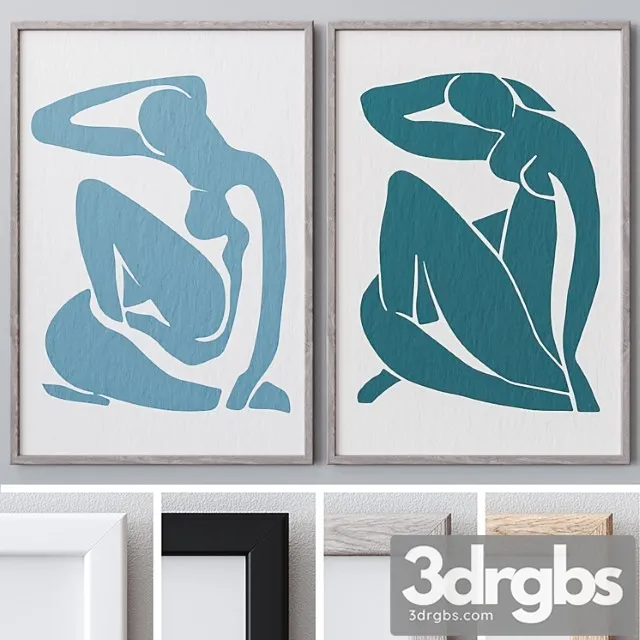 Photo Frames Set 1318 3D Model Download