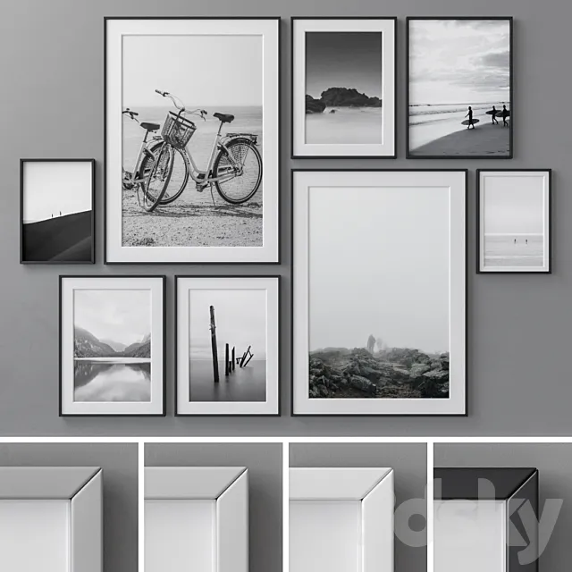 Photo Frames Set 144 3DModel