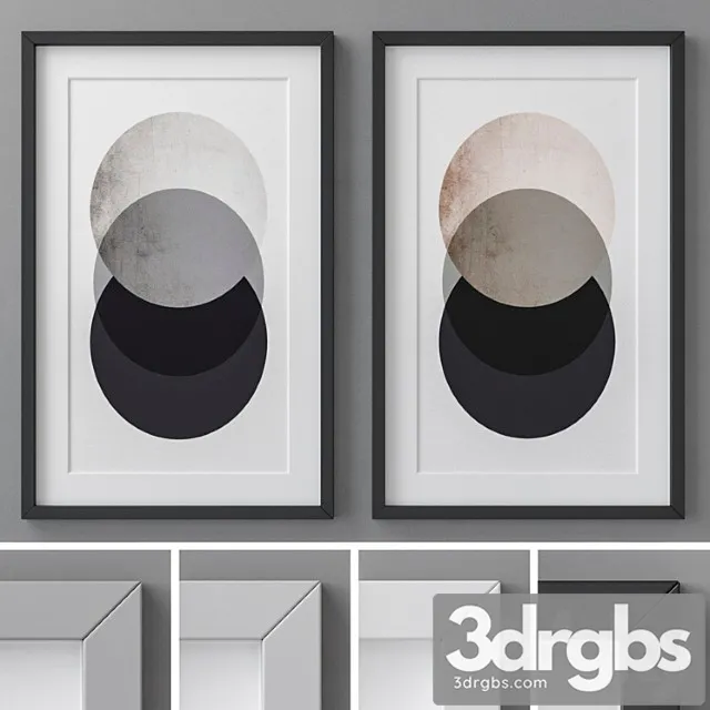 Photo Frames Set 298 3D Model Download