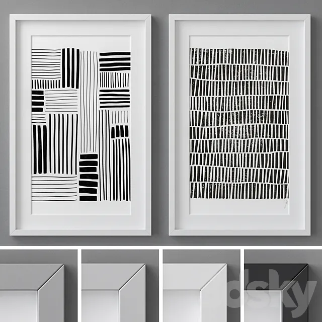 Photo Frames Set 302 3DModel