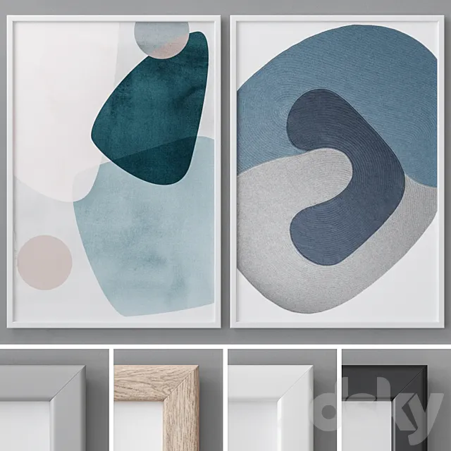 Photo Frames Set 528 3D Model