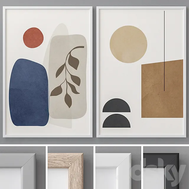 Photo Frames Set 538 3DModel