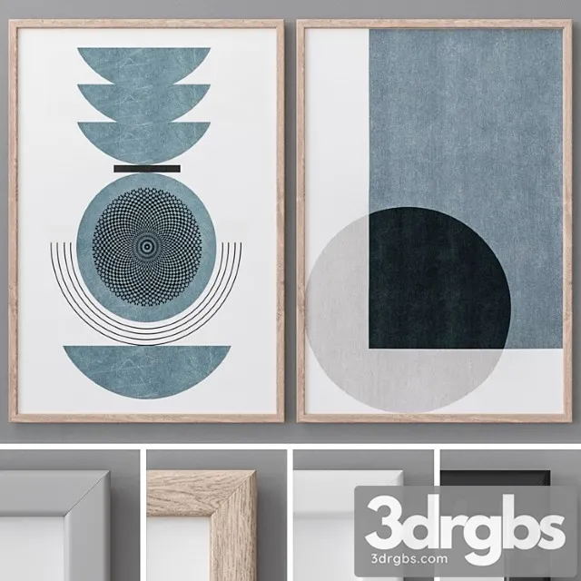 Photo Frames Set 553 3D Model Download