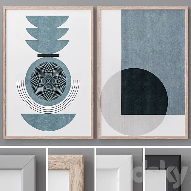 Photo Frames Set 553 3D Model