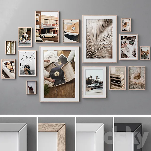 Photo Frames Set 592 3DModel