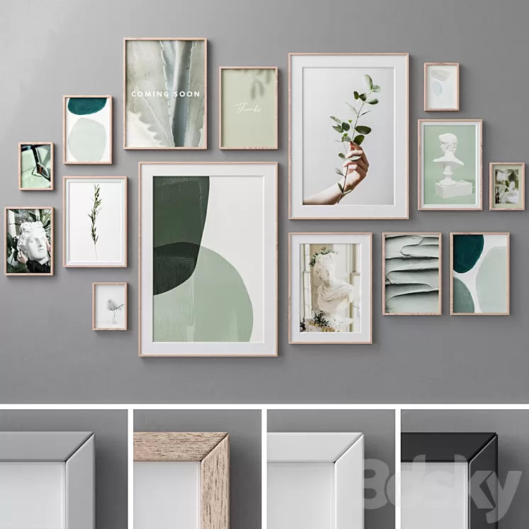 Photo Frames Set 594 3D Model