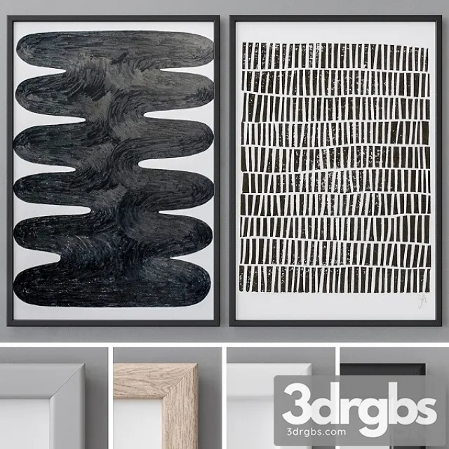 Photo Frames Set 646 3D Model Download