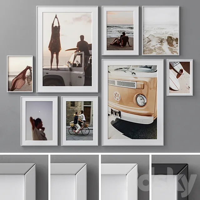 Photo Frames Set 809 3DModel