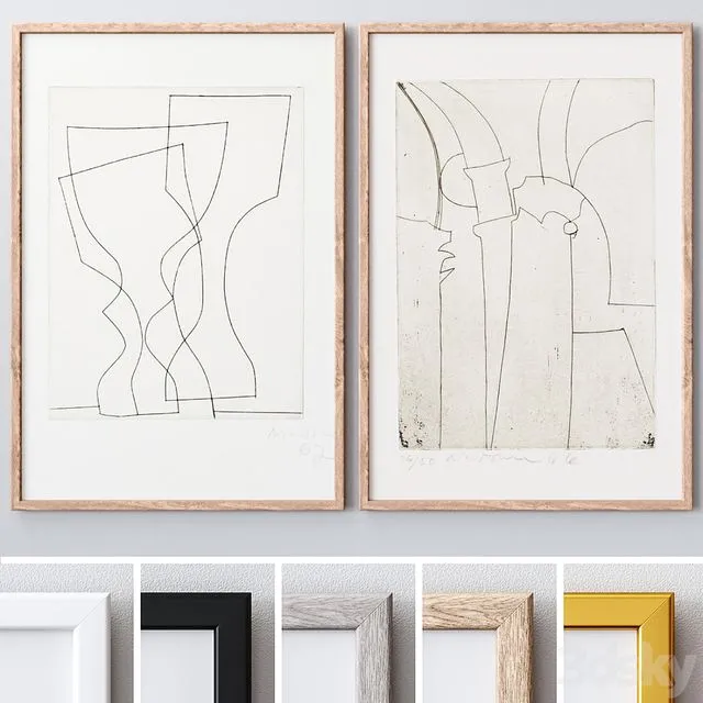 Photo Frames Set 881 3D Model