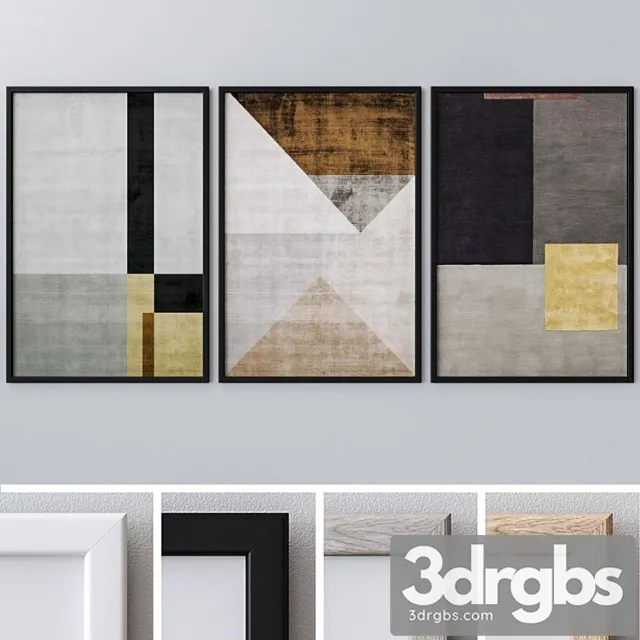 Photo Frames Set 933 1 3D Model Download