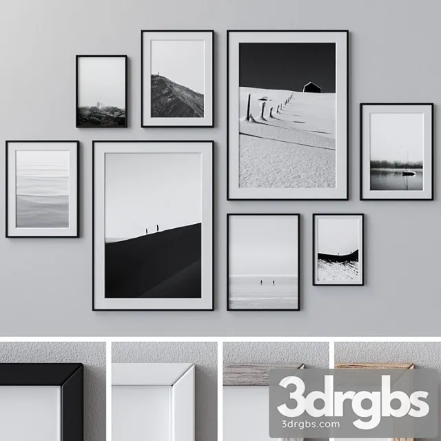 Photo Frames Set 992 3D Model Download Photo Frames Set 992 3D Model Download