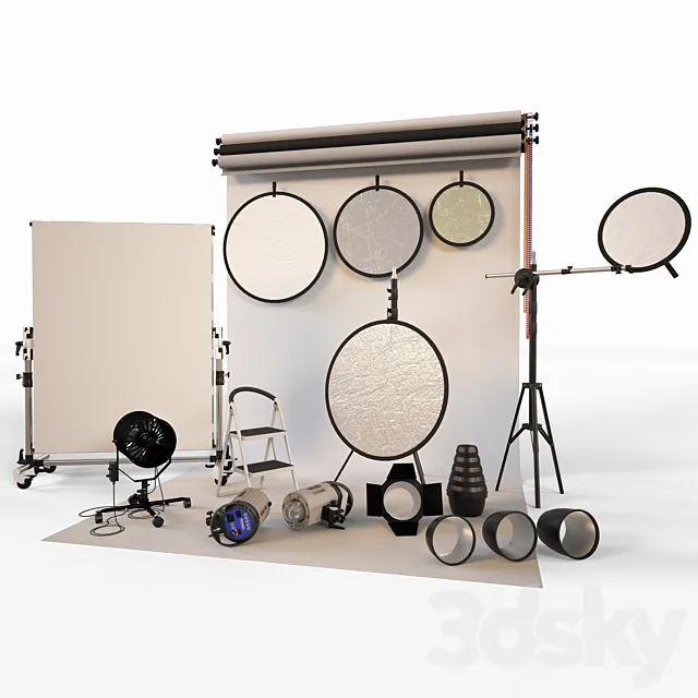 Photo Studio Equipment 3DModel