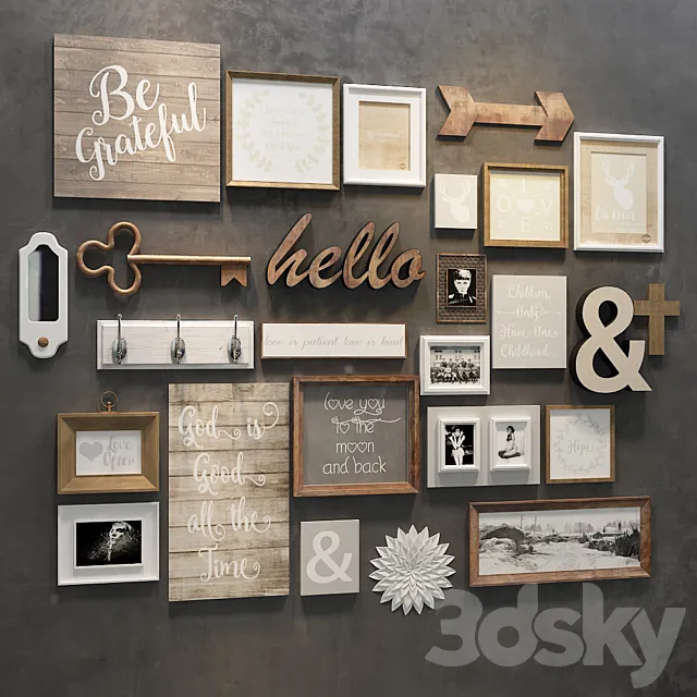 photo wall 3DModel photo wall 3DModel