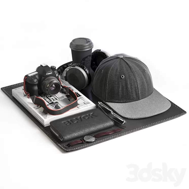 Photographer in a coffee shop 3D Model Photographer in a coffee shop 3D Model