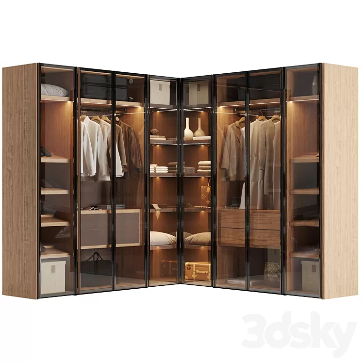 Pianca milano wardrobes 3D Model Free Download