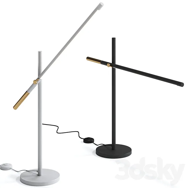 Piano Led Black Table Lamp by Valaisin Gronlund 3DModel Piano Led Black Table Lamp by Valaisin Gronlund 3DModel