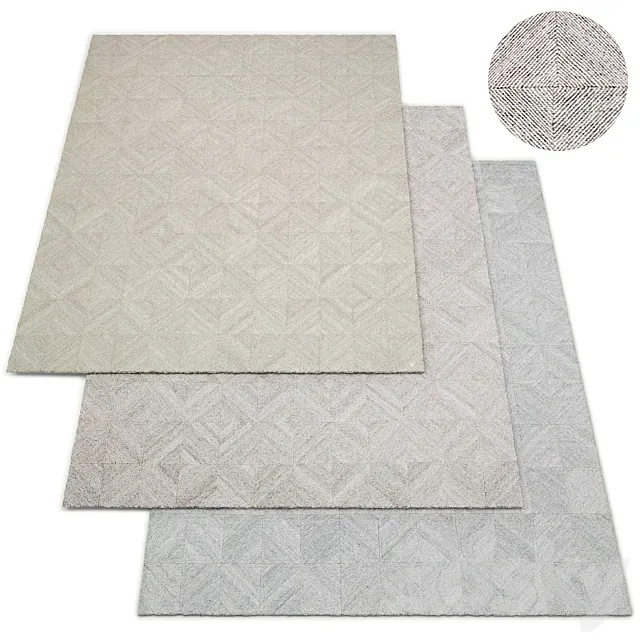 Piazza Rug Collection RH Modern 3D Model Piazza Rug Collection RH Modern 3D Model