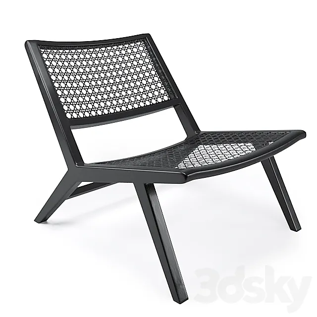 pib cane armchair 3D Model