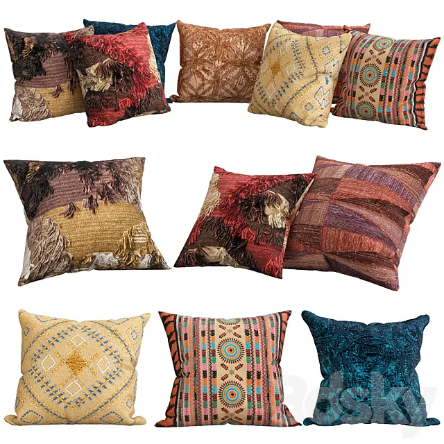 Pickens Fence Throw Pillow 3DModel Pickens Fence Throw Pillow 3DModel