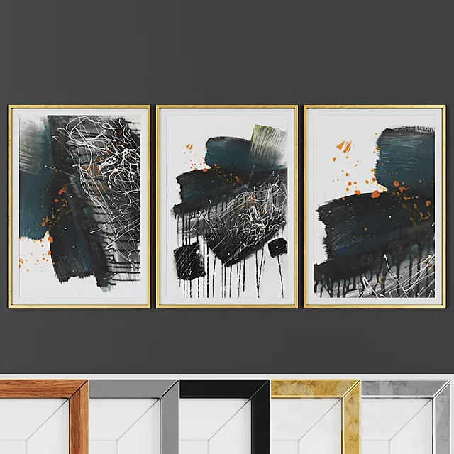 Picture frame set 00017-18 3D Model Picture frame set 00017-18 3D Model