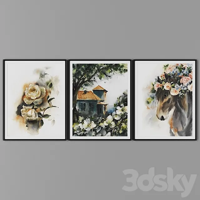 Picture frame set 00049-26 3DModel