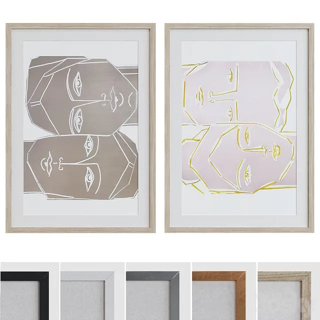 Picture Frame Set 1215 3D Model