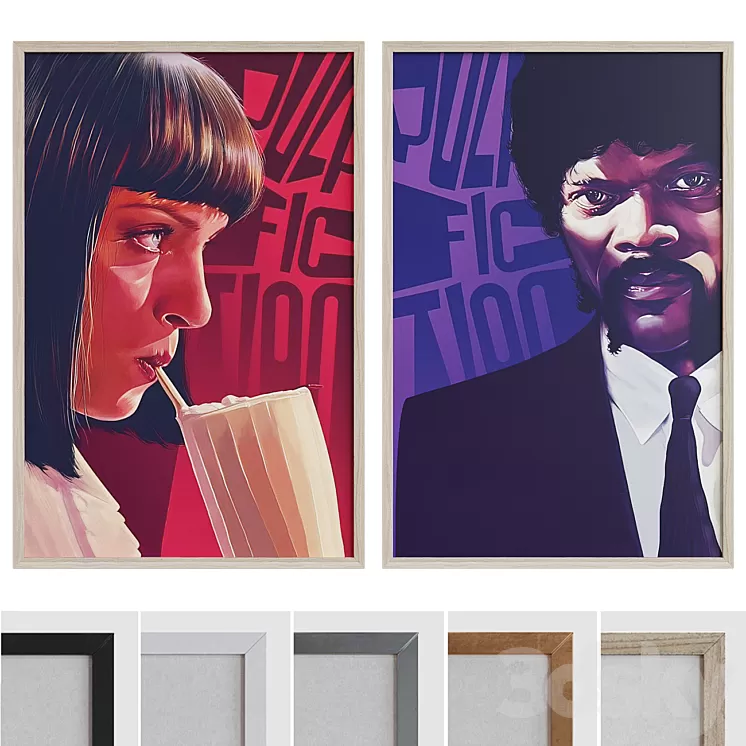 Picture Frame Set 160 3D Model Picture Frame Set 160 3D Model