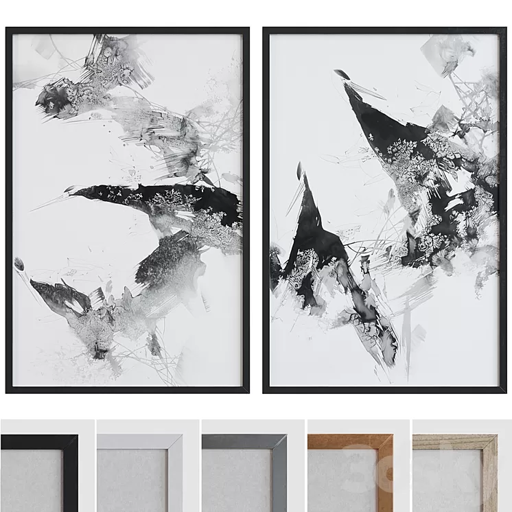 Picture Frame Set 286 3D Model Free Download