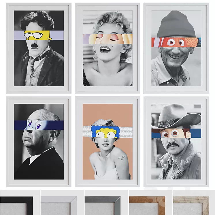 Picture Frame Set 295 3D Model Free Download