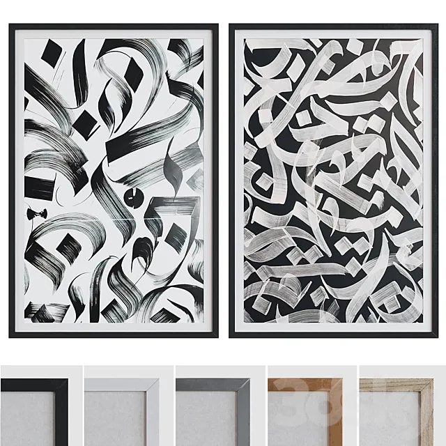 Picture Frame Set 375 3D Model