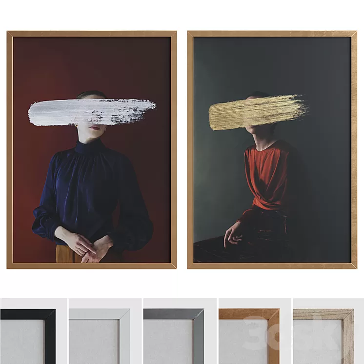 Picture Frame Set 455 3D Model Free Download