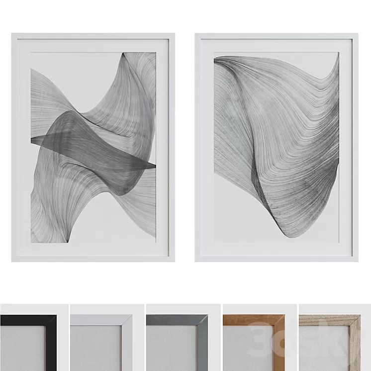 Picture Frame Set 50 3D Model Free Download