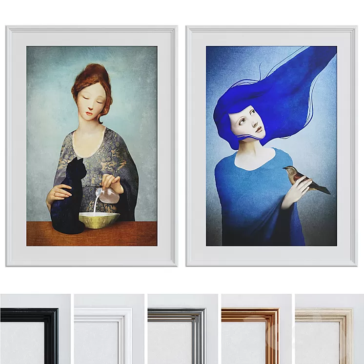 Picture Frame Set 525 3D Model Free Download