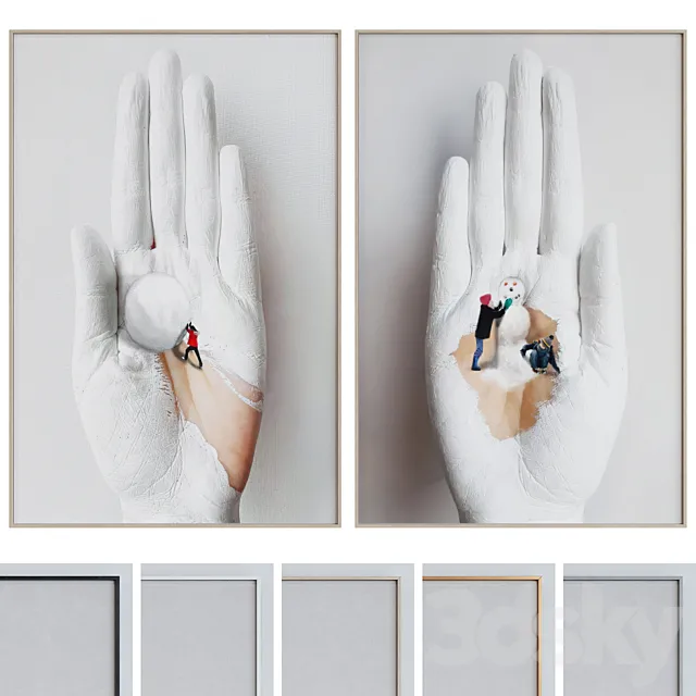 Picture Frame Set 594 3D Model