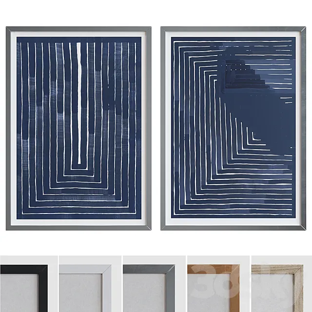 Picture Frame Set 747 3D Model