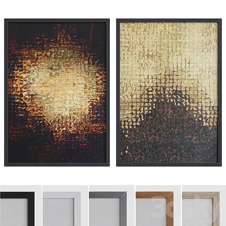 Picture Frame Set 763 3D Model Free Download