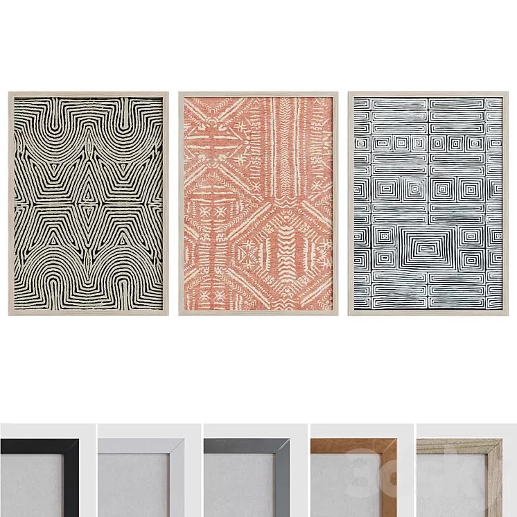 Picture Frame Set 977 3D Model Free Download Picture Frame Set 977 3D Model Free Download