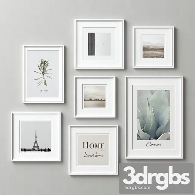 Picture frames set-119 3D Model Download Picture frames set-119 3D Model Download