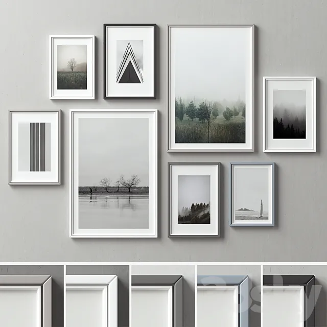 Picture Frames Set-121 3D Model