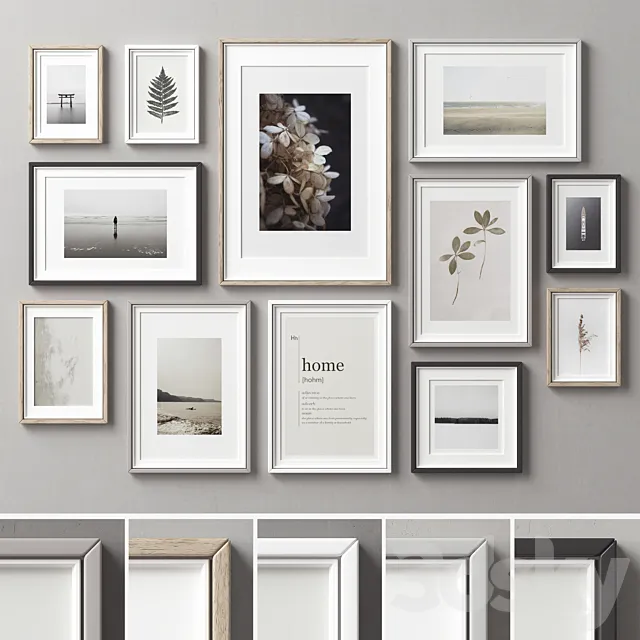 Picture Frames Set -195 3D Model