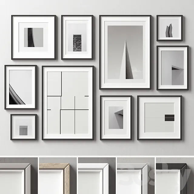 Picture Frames Set -232 3D Model