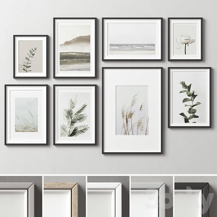 Picture Frames Set -251 3D Model Free Download