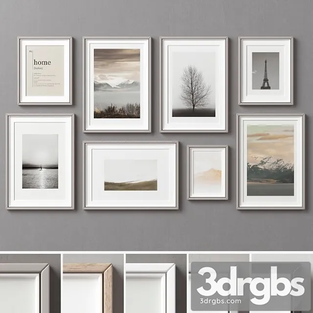 Picture Frames Set 272 3D Model Download Picture Frames Set 272 3D Model Download