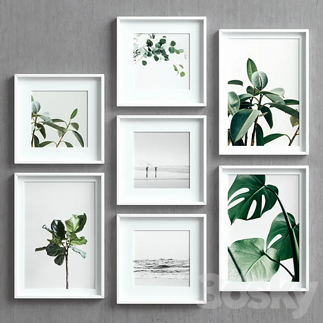 Picture Frames Set-29 3D Model Picture Frames Set-29 3D Model