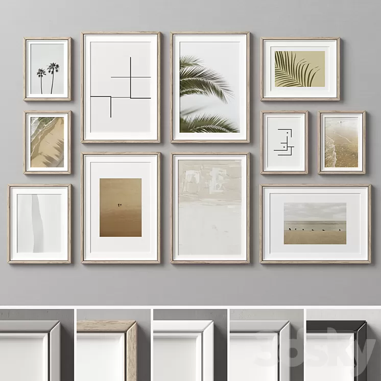Picture Frames Set -291 3D Model Free Download