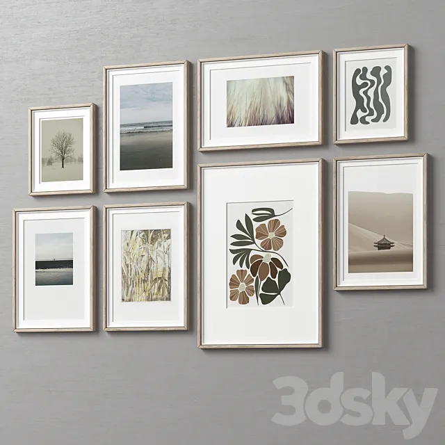 Picture Frames Set -488 3D Model