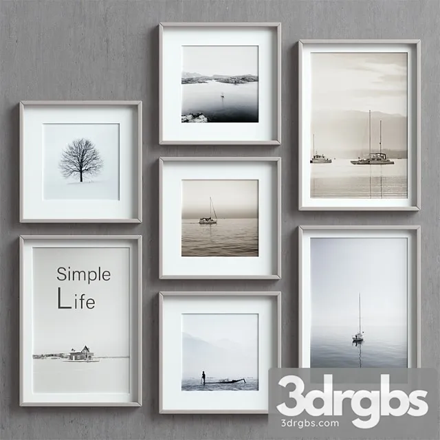 Picture frames set-71 3D Model Download Picture frames set-71 3D Model Download